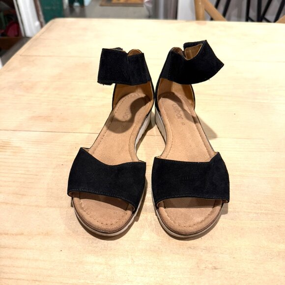 Gabor Suede Velcro Wedge Size 7.5 - Picture 1 of 4